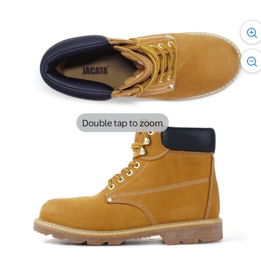Men's Durable Tan Work Boots - Picture 4 of 5